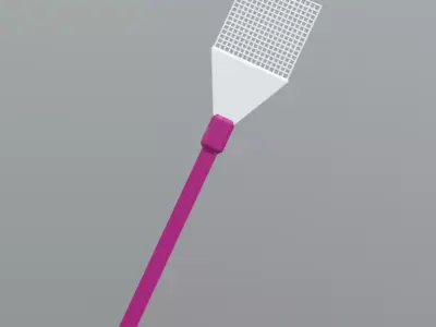 Swatter plastic spatula Low-poly 3D model
