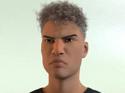 African Male 02 Low-poly 3D model