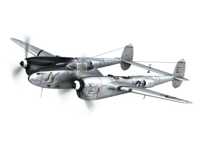 Lockheed P-38 Lightning - Jean Creamer 3D model