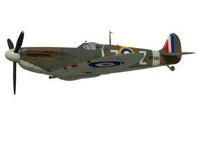 Supermarine Spitfire Mk-IIa 3D model