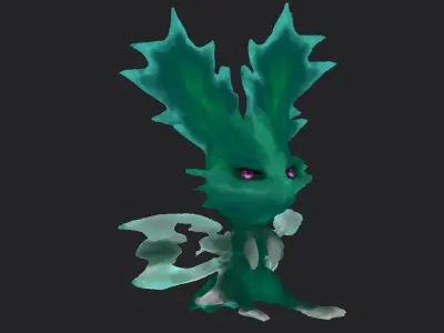 Sea Rabbit fantasy creature Free low-poly 3D model