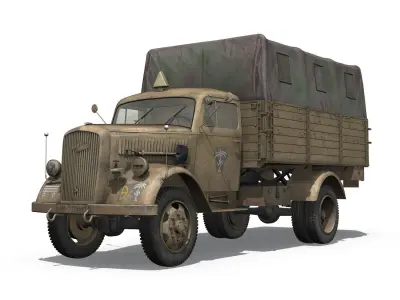 Opel Blitz - 21 Panzer-Division 3D model