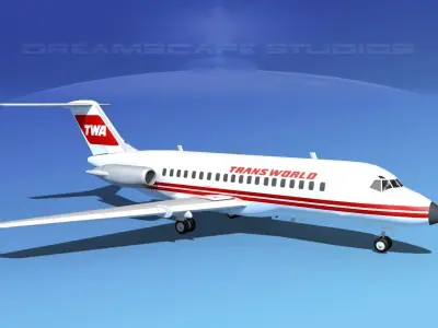 Douglas DC-9-20 Trans World Airways 2 3D model