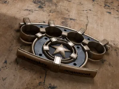 Brass Knuckle  Low-poly 3D model