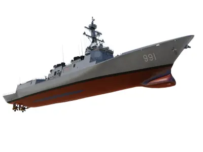 DDG-991 Sejong - KDX-III navy ship 3D model