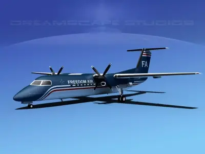 DeHavilland DHC-8-Q300 Freedom Air 3D model