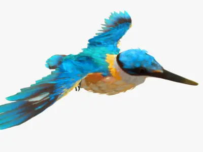 Bird Animation Low-poly 3D model