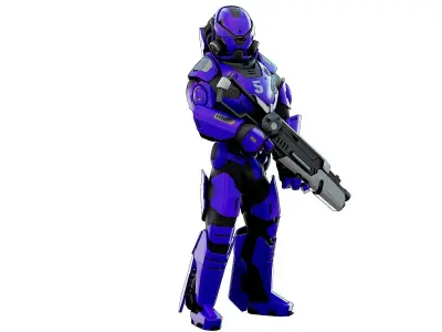 CYBORG SOLDIER RX-700  Rigged for Unreal Engine - Unity - MIXAMO 3D model