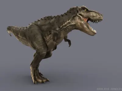 Tyrannosaurus Rex 2 RIGGED 3D model