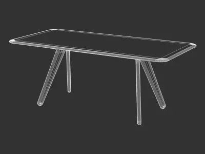  Replica Rounded Table Model, Black 
