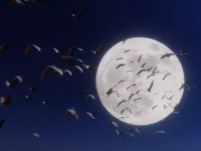 Animated Bats - Geometry Nodes 3D model