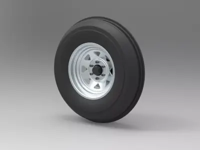 Front wheel for Dune Buggy 3D model