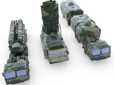 Antey collection military missile 3D model