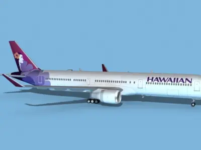 Boeing 767-400 Hawaiian 3D model