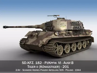 Panzerkampfwagen VI - Ausf B - Tiger II - 201 3D model
