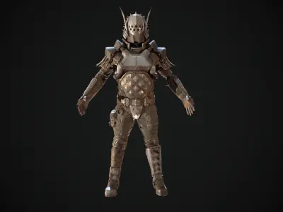 Skull armor 2 Low-poly 3D model