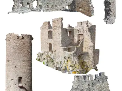 Castle Ruin Modules Collection PBR Scan 