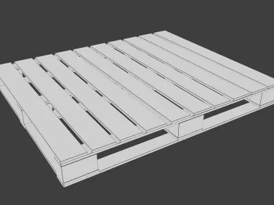 Old Wooden Pallet Free low-poly 3D model