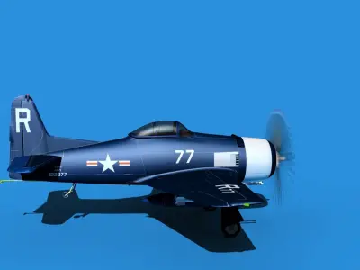 Grumman F8F-2 Bearcat V11 3D model