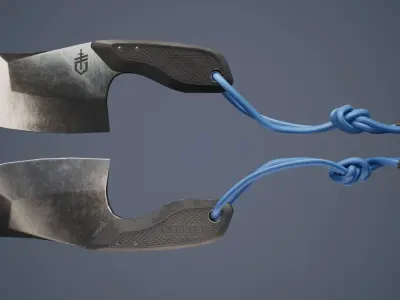 Gerber Tri-Tip - Black Low-poly 3D model