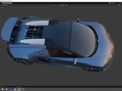 the Bugatti car model - high poly Free 3D model