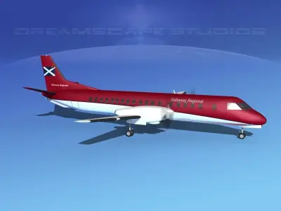 SAAB 2000 Galloway Regional 3D model
