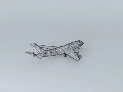Airplane in Guarulhos Airport 3D model