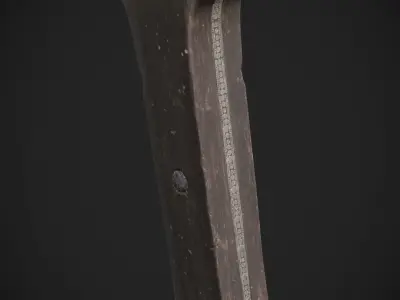 Caucasian Kindjal Dagger Low-poly 3D model