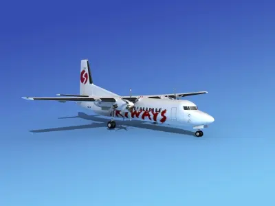 Fokker 50 Skyways 3D model