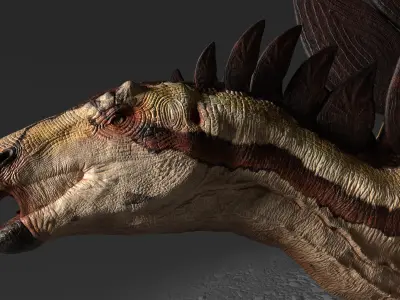 STEGOSAURUS DESERTIC VARIANT Low-poly 3D model