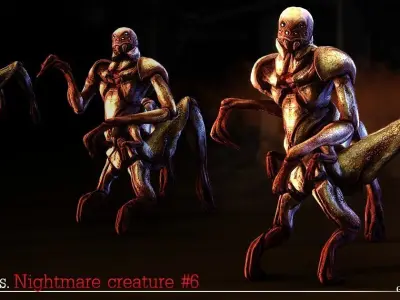 Fantastic Creature 1 Low-poly 3D model