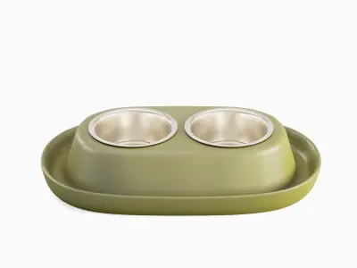 Plastic Pet Bowl 04 3D model