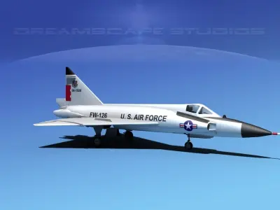 Convair F-102 Delta Dagger IND ANG 3D model