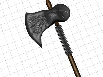 Fantasy Axe Free low-poly 3D model