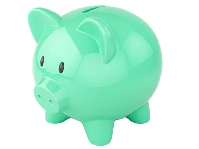 Green Piggy Bank 3D model