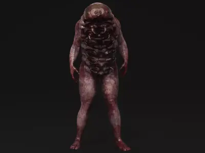 Mutant Caterpillar - Horror Insects Collection Low-poly 3D model