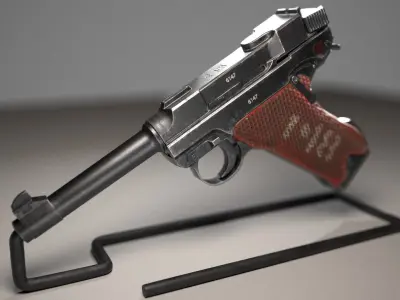 Lahti L-35 Game-Ready Pistol 3D Model Low-poly 3D model