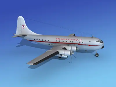 Boeing 377 American Airlines 3D model