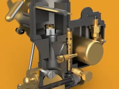 Weber tip28-m10 carburator Free 3D model