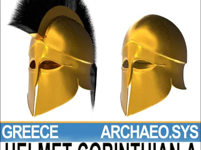 Greek Corinthian Helmet A 3D model