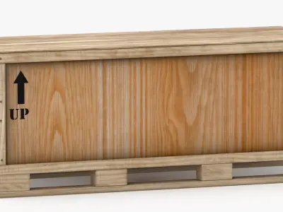 Cargo Wooden Crate 05 3D model