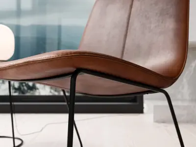  Replica West Elm Zion Armchair Model, Brown 