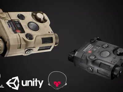 ANPEQ Weapon Laser Sight Low-poly 3D model