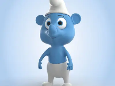 Smurf character 3D model