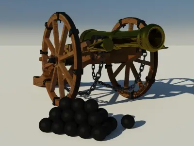 Cannon Louis XIV 3D model