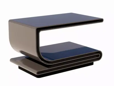 Curved Metal Table 3D model