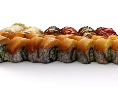 Sushi set 3D scan 3D model