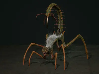 Alien Scorpion Low-poly 3D model