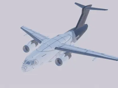 Embraer KC-390 Millennium Color House Low-poly 3D model