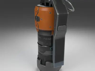 sci-fi grenade flashbang Low-poly 3D model